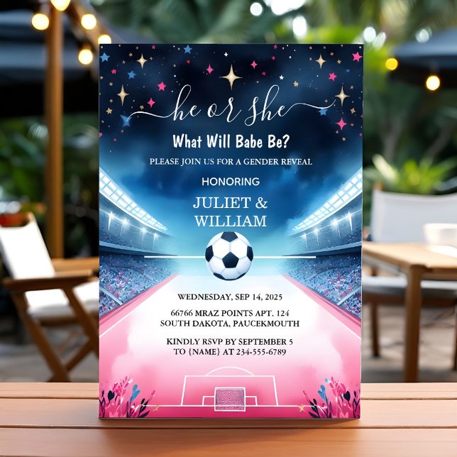Invitación Revelación de género en el campo de fútbol de Team (Subido por el creador)