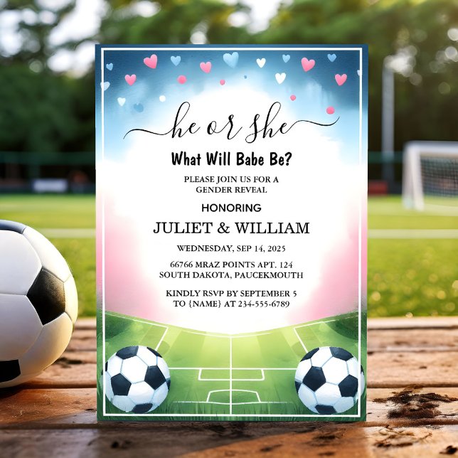 Invitación Revelación de género en el campo de fútbol del nue (Subido por el creador)