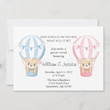 Revelación de género en globo de aire caliente de 