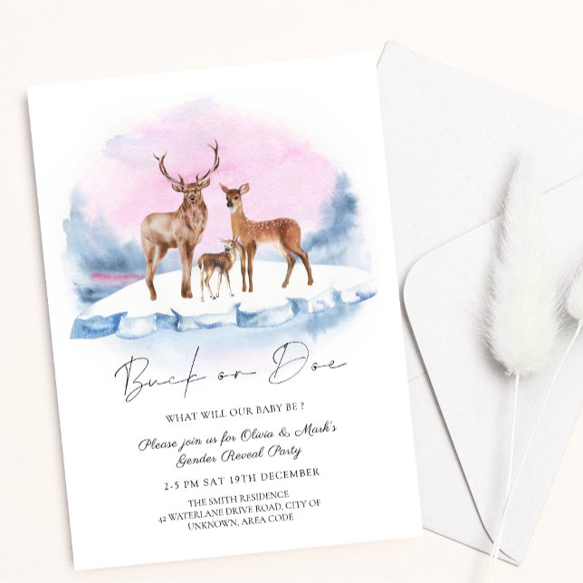Invitación Revelación de género en invierno de Navidades de c (Subido por el creador)