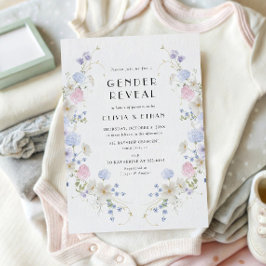 Invitación Revelación de género en verano de primavera de flo