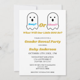 Invitación Revelación de género fantasma Booy o Ghoul Hallowe