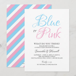 Invitación Revelación de género invita a azul o rosa