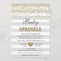 Revelación de género neutral gris y dorado Baby Sp