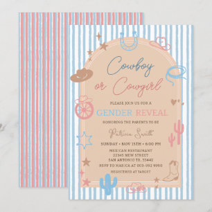 Invitación Revelación de género occidental Cowboy o Cowgirl S