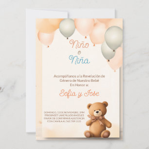 Invitación Revelación De Genero - Revelación Española de Géne