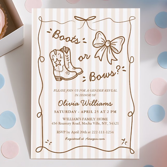 Invitación Revelación de género simple de botes o golpes ruso (Subido por el creador)