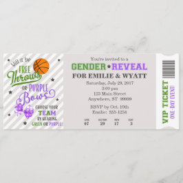 Invitación Revelación de género verde púrpura libre arroja o