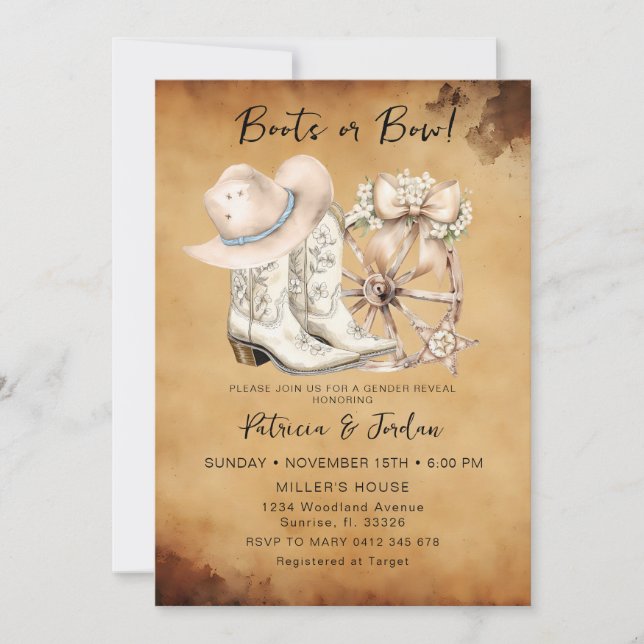 Invitación Revelación de los vagabundos occidentales o el gén (Anverso)