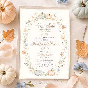 Invitación Revelación del género de la calabaza