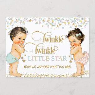 Invitación Revelación del género del bebé Twinkle Little Star