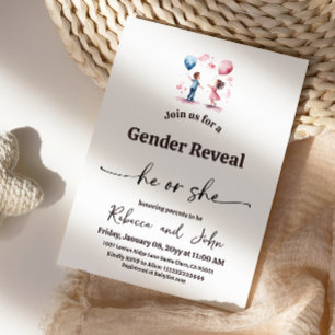 Invitación Revelación del género del globo de niño o niña min