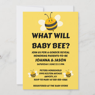 Invitación Revelación del sexo de Baby Bee