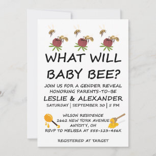 Invitación Revelación del sexo de Baby Bee