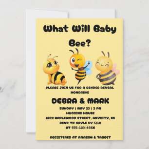 Invitación Revelación del sexo de Baby Bee