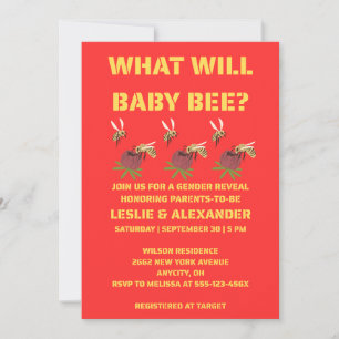 Invitación Revelación del sexo de Baby Bee