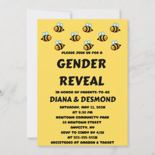 Invitación Revelación del sexo de la abeja