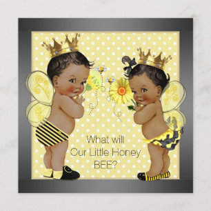 Invitación Revelación del sexo de la abeja afroamericana