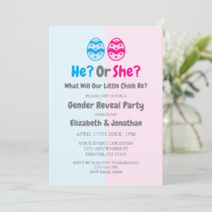 Invitación Revelación del sexo de pollito