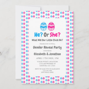 Invitación Revelación del sexo de pollito