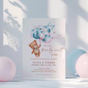 Invitación Revelación del sexo del oso globo We Can Bearly Wa