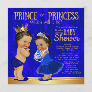 Invitación Revelación del sexo del príncipe y la princesa de