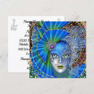 Invitación revisada de Mardi Gras con Mascarada