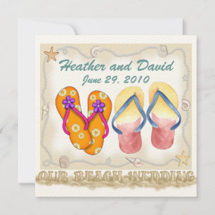 Invitación Revisión del cliente de la boda de playa