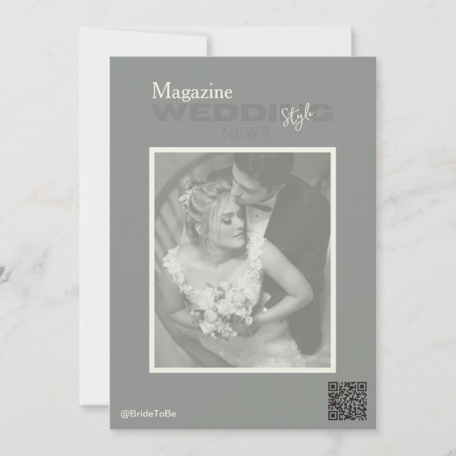 Invitación Revista Boda de Vintage (Anverso)