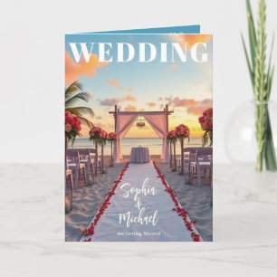 Invitación Revista boda Todo en una playa