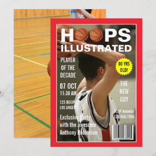 Invitación Revista Celebrity Basketball Birday Party foto