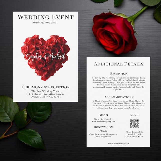 Invitación Revista de Boda Todo en Uno (Wedding Magazine Cover All in One Invitation)