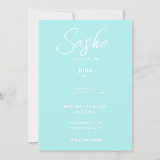 Invitación Revista de diva de moda para despedida de soltera  (Reverso)