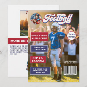 Invitación Revista de Fútbol All American Boy Portada de Cump