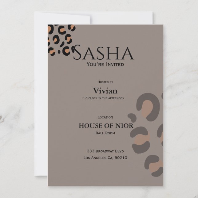 Invitación Revista de moda diva de la despedida de soltera  (Reverso)