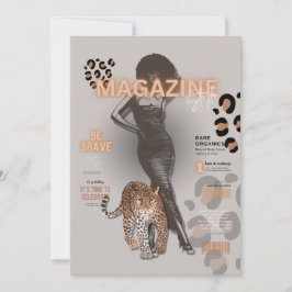 Invitación revista de moda diva de la fiesta de soltera 