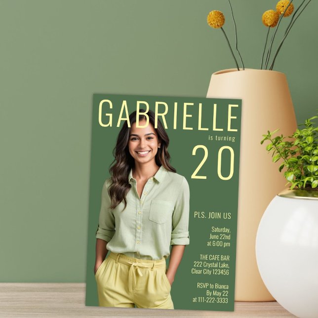 Invitación Revista Minimalista moderna inspirada en 20 años (Subido por el creador)