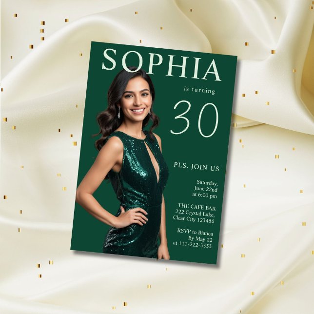 Invitación Revista Moderna Elegante Inspirada En El Cumpleaño (Subido por el creador)