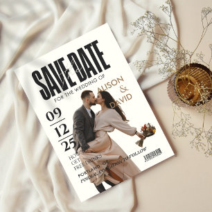 Invitación Revista Única 2 Foto Guardar El Boda De Fecha