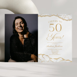 Invitación Revolución 50 cumpleaños de la White Gold Agate