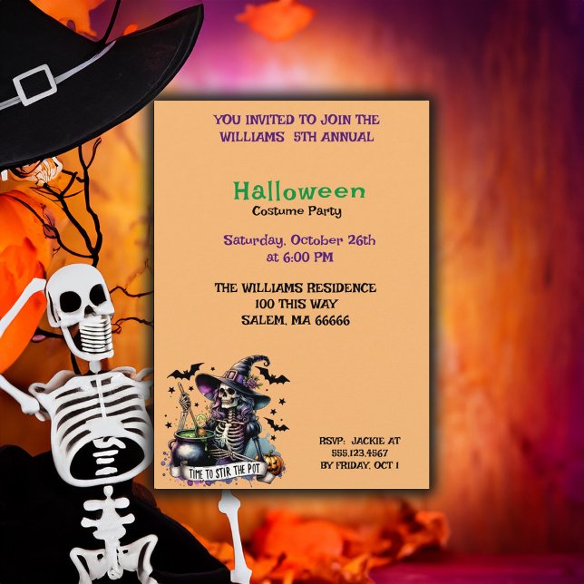 Invitación Revuelo por la fiesta de Halloween en la olla (Subido por el creador)