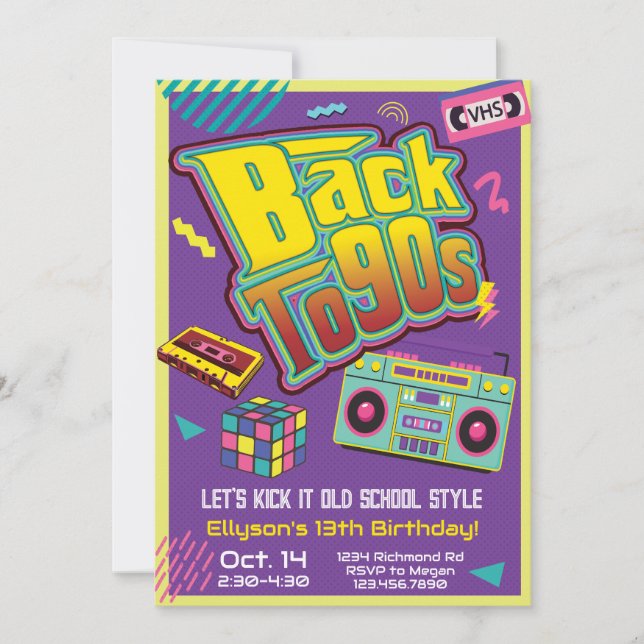 Invitación Revuelta del partido de cumpleaños Hip Hop de los  (Anverso)