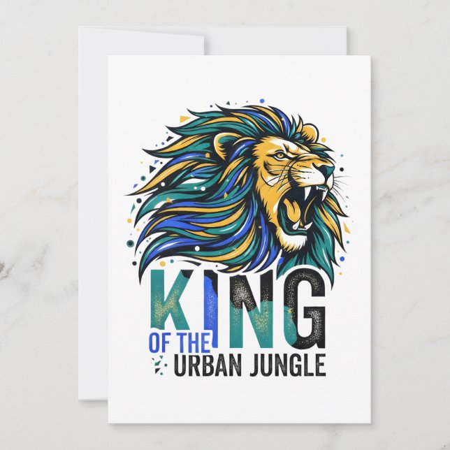 Invitación Rey de la Jungla Urbana (Anverso)