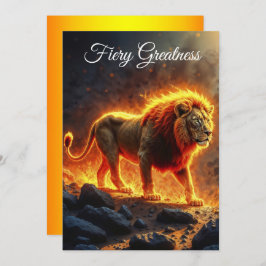 Invitación Rey de las bestias León majestuoso animal infernal