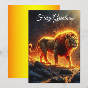 Invitación Rey de las bestias León majestuoso animal infernal