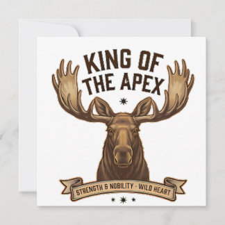 Invitación Rey del Ápice - Alce Americano Vintage