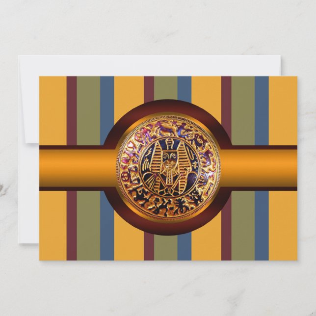 Invitación Rey egipcio Party Invitation (Anverso)