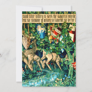 Invitación Rey Medieval Arthur William Morris