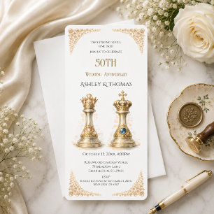 Invitación Rey y Reina de Bodas de Oro 50 Aniversario