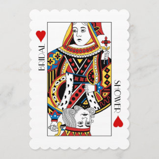 Invitación Rey y Reina del Casino de Corazones Ducha de Novia